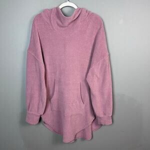 Free People Beach sweater small hoodie oversized cozy pink‎ long